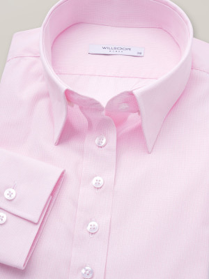 Klasyczna różowa bluzka w kratkę