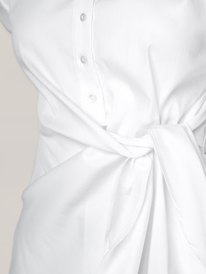Biała bluzka damska z wiązaniem
