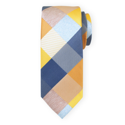 Krawat w kolorową kratę