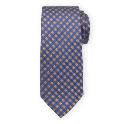 Niebieski krawat w kratkę