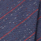 Niebieski krawat wełniany w kropki i prążek