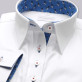 Biała bluzka z niebieskimi kontrastami